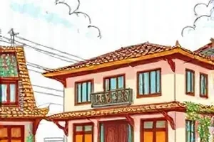 《雪线以北》封面，雪线之上立着孤独的观测小屋
