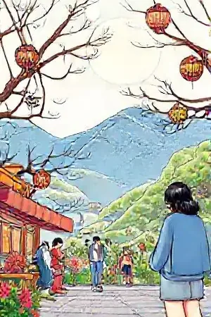 《雾海邮差》竖版海报，提灯邮差走过被浓雾吞没的海堤
